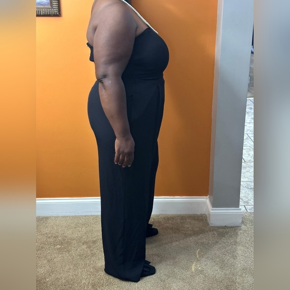 LOFT Strapless Wideleg Jumpsuit With Pockets Size 16 - Picture 4 of 7